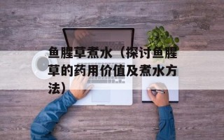 鱼腥草煮水（探讨鱼腥草的药用价值及煮水方法）