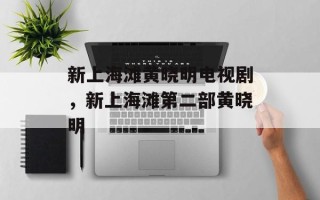 新上海滩黄晓明电视剧，新上海滩第二部黄晓明