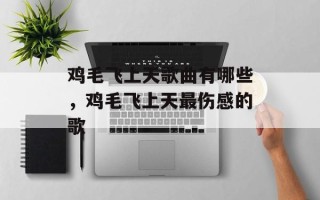 鸡毛飞上天歌曲有哪些，鸡毛飞上天最伤感的歌
