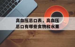 高血压忌口表，高血压忌口有哪些食物和水果