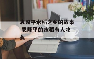 袁隆平水稻之乡的故事 袁隆平的水稻有人吃么