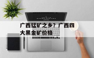 广西锰矿之乡？广西四大黑金矿价格