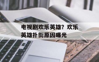 电视剧欢乐英雄？欢乐英雄扑街原因曝光