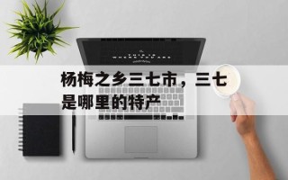 杨梅之乡三七市，三七是哪里的特产