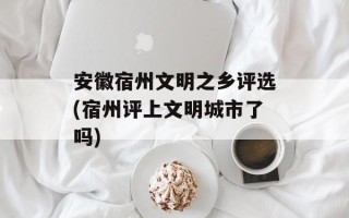 安徽宿州文明之乡评选(宿州评上文明城市了吗)