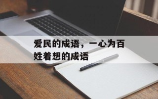 爱民的成语，一心为百姓着想的成语