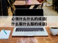 心领什么什么的成语(什么服什么服的成语)