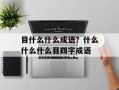 目什么什么成语？什么什么什么目四字成语