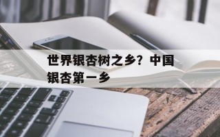 世界银杏树之乡？中国银杏第一乡