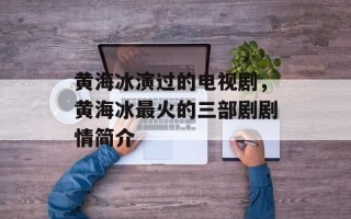 黄海冰演过的电视剧，黄海冰最火的三部剧剧情简介