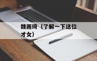 魏雨琦（了解一下这位才女）