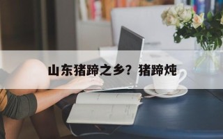 山东猪蹄之乡？猪蹄炖
