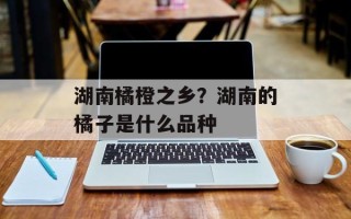 湖南橘橙之乡？湖南的橘子是什么品种