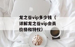 龙之谷vip多少钱（详解龙之谷vip会员价格和特权）