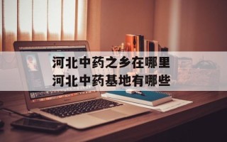 河北中药之乡在哪里 河北中药基地有哪些