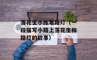 落花生小练笔路灯（一段描写小路上落花生和路灯的故事）