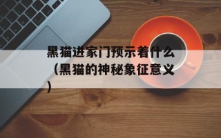 黑猫进家门预示着什么（黑猫的神秘象征意义）