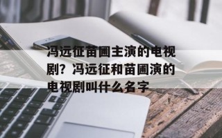 冯远征苗圃主演的电视剧？冯远征和苗圃演的电视剧叫什么名字