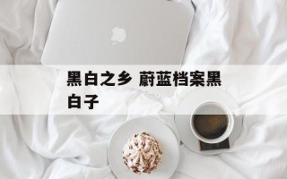 黑白之乡 蔚蓝档案黑白子