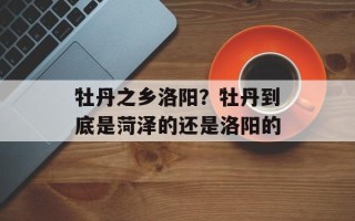牡丹之乡洛阳？牡丹到底是菏泽的还是洛阳的