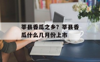 莘县香瓜之乡？莘县香瓜什么几月份上市