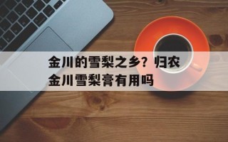 金川的雪梨之乡？归农金川雪梨膏有用吗