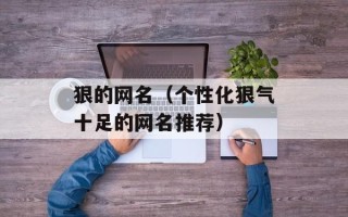 狠的网名（个性化狠气十足的网名推荐）