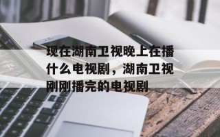 现在湖南卫视晚上在播什么电视剧，湖南卫视刚刚播完的电视剧