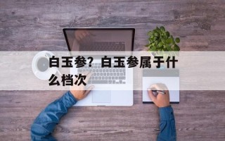 白玉参？白玉参属于什么档次