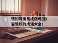 泼妇骂街是成语吗(形容泼妇的成语大全)