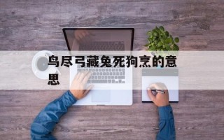 鸟尽弓藏兔死狗烹的意思