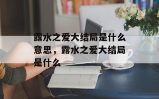露水之爱大结局是什么意思，露水之爱大结局是什么