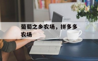 葡萄之乡农场，拼多多农场