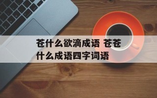 苍什么欲滴成语 苍苍什么成语四字词语