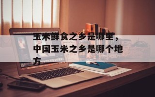 玉米鲜食之乡是哪里，中国玉米之乡是哪个地方
