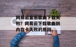 网易云音乐歌曲下载失败？网易云下载歌曲到内存卡失败的原因