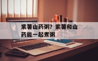 紫薯山药粥？紫薯和山药能一起煮粥