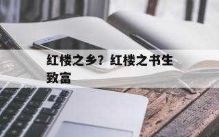 红楼之乡？红楼之书生致富