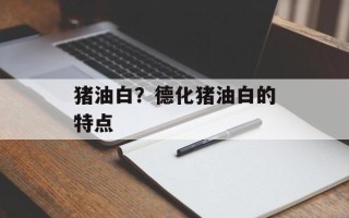 猪油白？德化猪油白的特点