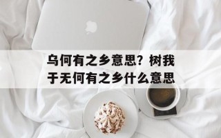 乌何有之乡意思？树我于无何有之乡什么意思