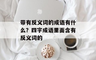 带有反义词的成语有什么？四字成语里面含有反义词的