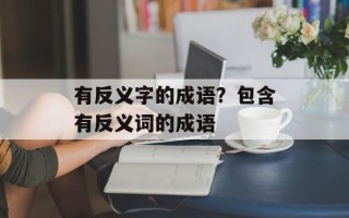 有反义字的成语？包含有反义词的成语