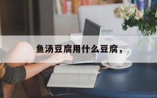 鱼汤豆腐用什么豆腐，