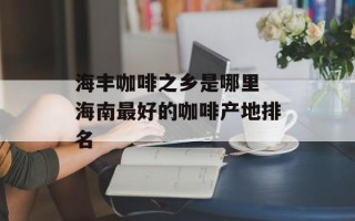 海丰咖啡之乡是哪里 海南最好的咖啡产地排名
