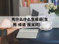 死什么什么生成语(生 死 成语 反义词)