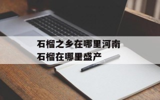 石榴之乡在哪里河南 石榴在哪里盛产