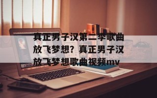 真正男子汉第二季歌曲放飞梦想？真正男子汉放飞梦想歌曲视频mv