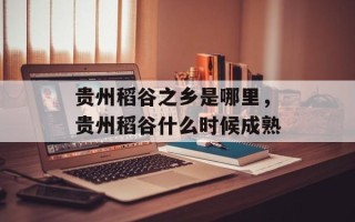 贵州稻谷之乡是哪里，贵州稻谷什么时候成熟
