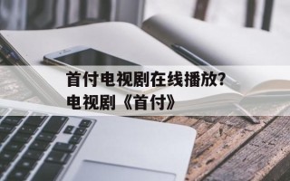 首付电视剧在线播放？电视剧《首付》