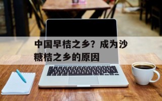 中国早桔之乡？成为沙糖桔之乡的原因